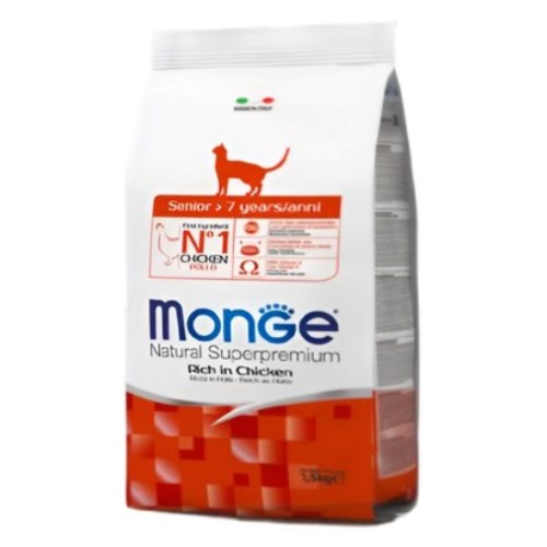 몬지 캣 내추럴 슈퍼프리미엄 시니어 치킨 1.5kg (1개)_이미지