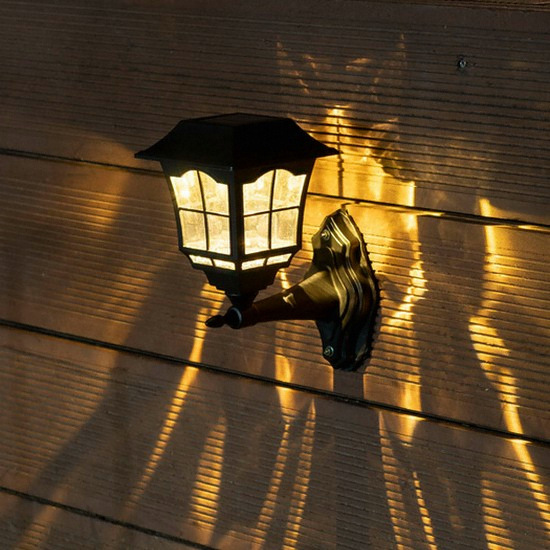 라이트컴 COMS LED 태양광 사각 벽면거치형 정원등_이미지