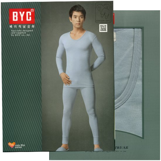 BYC 베이직 동내의 내복 상하세트 BYT6654 (1세트)