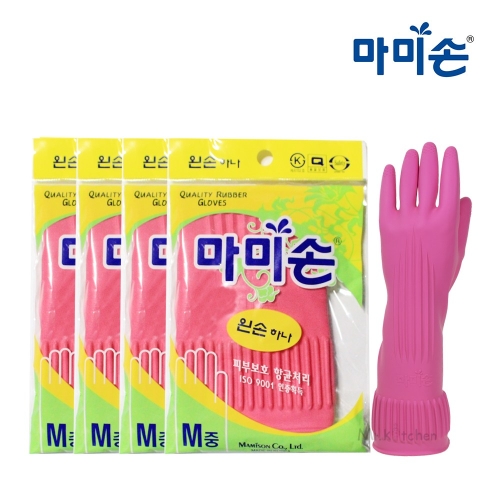 마미손 고무장갑 왼손 하나 (중) (5개)_이미지
