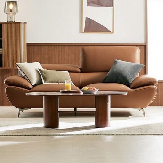 자코모 달리아 기능성 천연가죽 소파 3인용 (스툴별도)_이미지