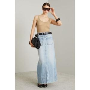 막스마라 아울렛 인트렌드 데님 스커트 치마 바스크 블루 PIAVE 889625