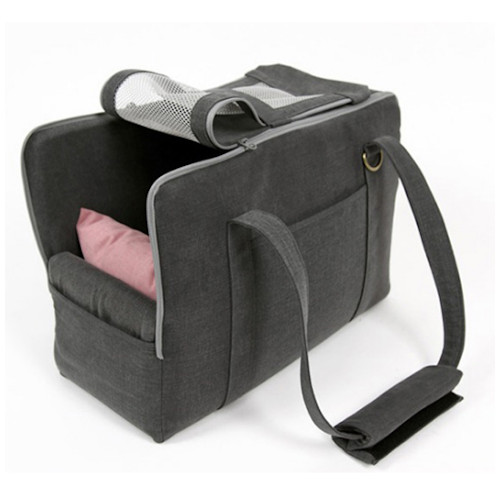 완두콩맘 푸치백 솔리드 강아지 이동가방 챠콜그레이 XL