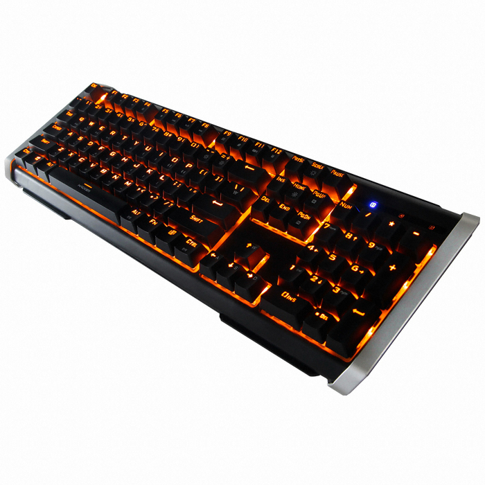 앱코 HACKER K630 오렌지 LED 더블 키캡 (블랙, 청축)_이미지