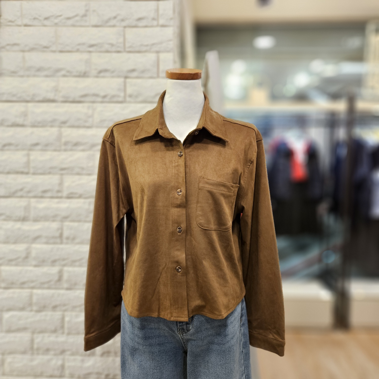 트렌드컬렉션 스웨이드셔츠 TRBW25T43