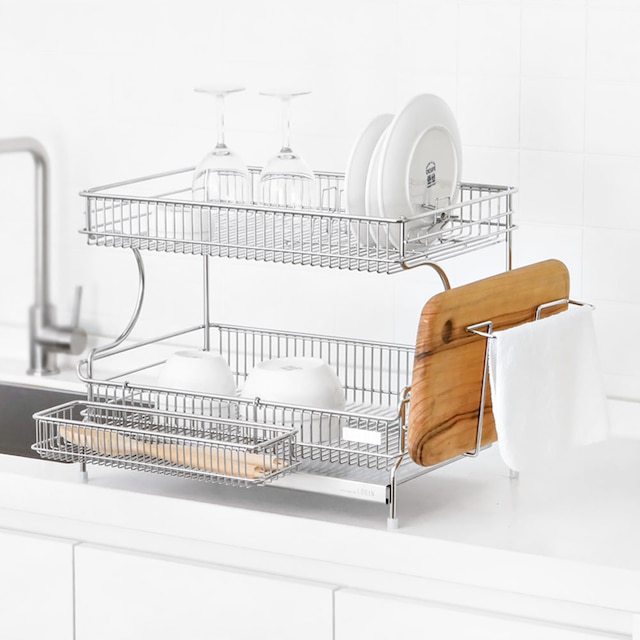 로긴 올스텐 식기건조대 쟁반형 풀세트 2단 (2단)