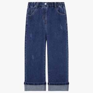 로엠걸즈 일자핏 밴딩 롤업 데님 RGTJ2383C_7358