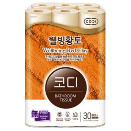 코디 웰빙황토 30m (30롤) (2팩)_이미지