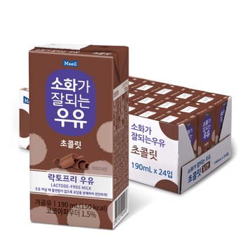매일유업 소화가 잘되는 우유 초콜릿 190ml (12개)