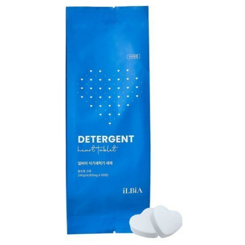 블루워시 일비아 하트 식기세척기 1종 세제 60개입 (1개)_이미지