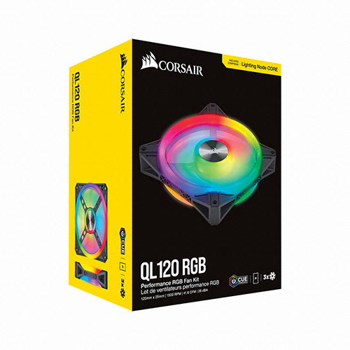 CORSAIR iCUE QL120 RGB (3팩, 블랙)_이미지