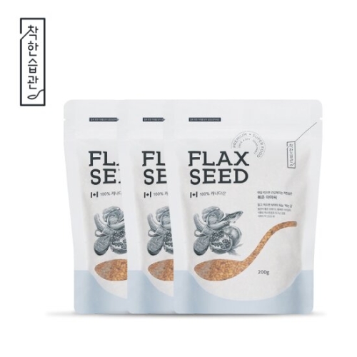 착한습관 볶은아마씨 (200g,3팩)_이미지