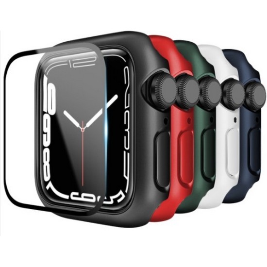 더조은셀러 애플워치7 풀글라스 강화유리 케이스 (컬러)