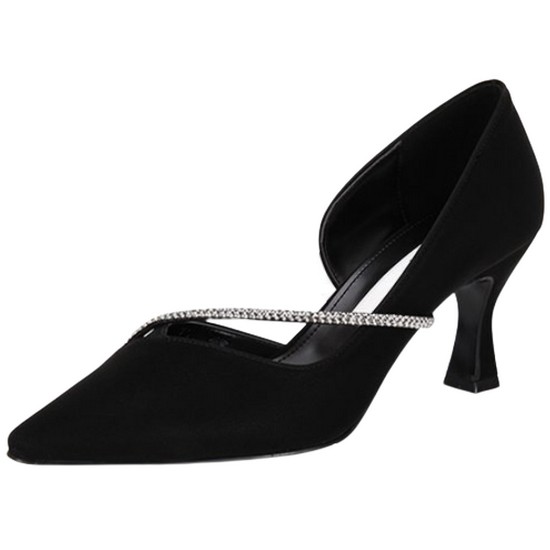 바바라 패브릭 보석줄 인사이드오픈 펌프스 BBF701BK_이미지