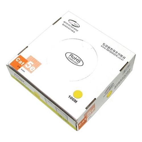 강원전자 NETmate NMC-FTP CAT.5e FTP 랜케이블 박스 (옐로우, 100m)_이미지