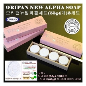 오리팬 뉴알파홈세트 55g4개 3세트+뉴알파비누 55g 1개_이미지
