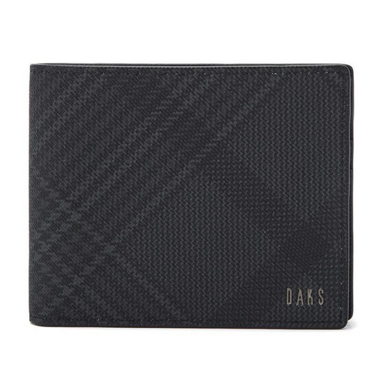 LF 닥스 EDINBURGH PVC 체크패턴 반지갑 DBWA4E093BK