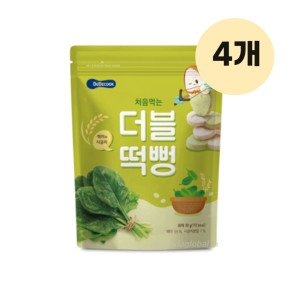 베베쿡 처음먹는 더블떡뻥 백미와 시금치 30g (4개)_이미지