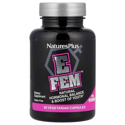 네이처스플러스 E Fem for Women 자연 호르몬 균형 및 젊음을 위한 부스트 60캡슐 (3개)_이미지
