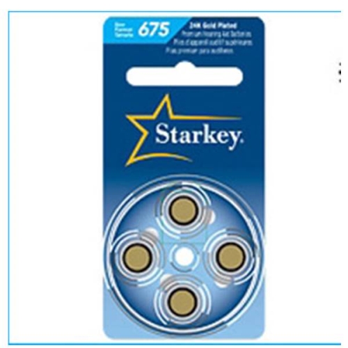 스타키 보청기 배터리 배터리 675번 파랑색 1개_이미지