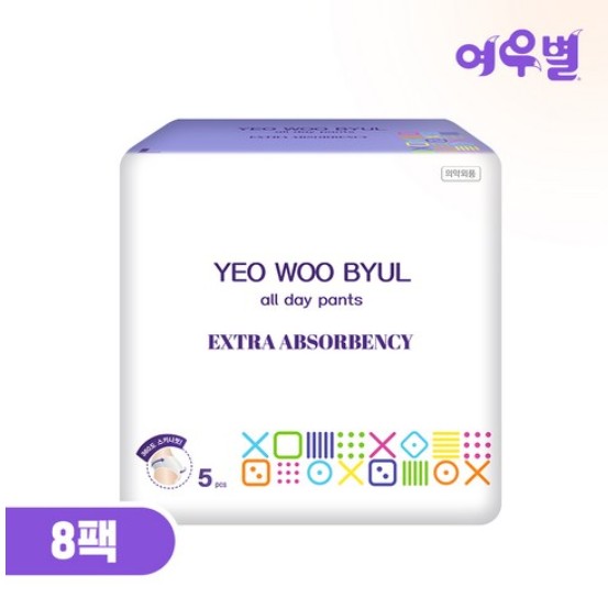 나비잠 여우별 올데이 팬츠 대형 5개 (8팩(40개))_이미지