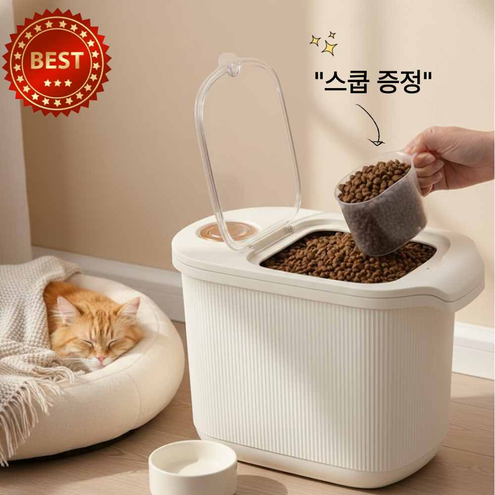 리빙마켓 반려동물 사료보관통 20L
