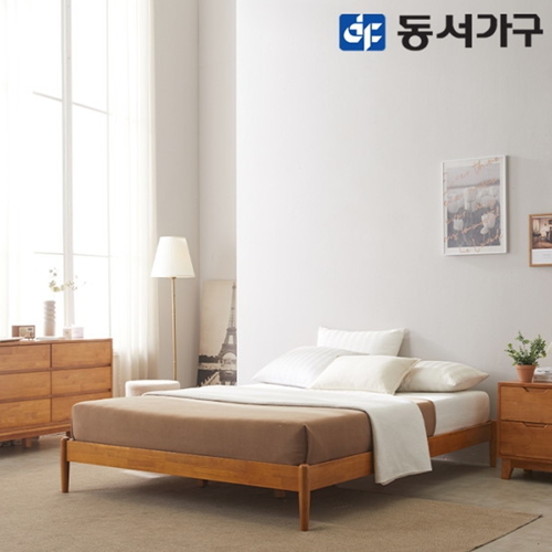 동서가구 홈즈 바덴 원목 무헤드 침대 SS (매트별도)_이미지