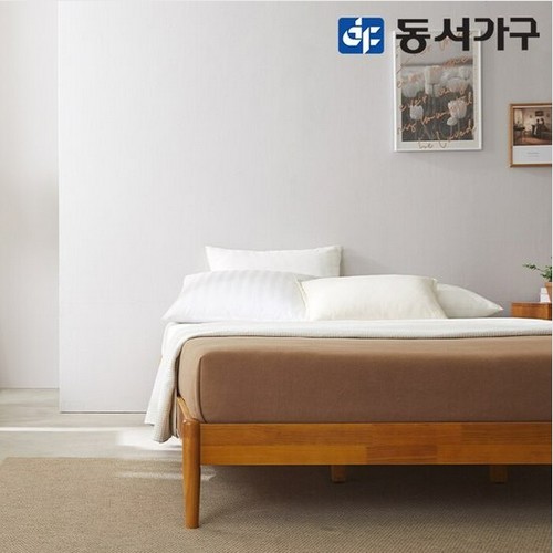 동서가구 홈즈 바덴 원목 무헤드 침대 SS (매트별도)_이미지