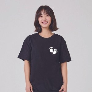 키밍 아이 발자국 편한반팔티 시밀러 티셔츠 W71C61A_이미지