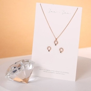 수앤수 천연 다이아몬드 14K Gold  샤이닝 블루다이아 세트  20GS001_이미지