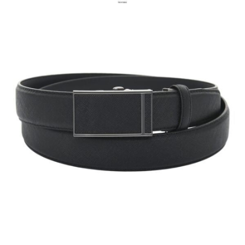 포체 밴브루 벨트 사피아노 버클디자인 천연소가죽 검정 자동벨트 FMRBE1111-BK_이미지