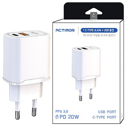 액티몬 PD PPS 20W 2포트 충전기 MON-PD20W-CU [케이블미포함]