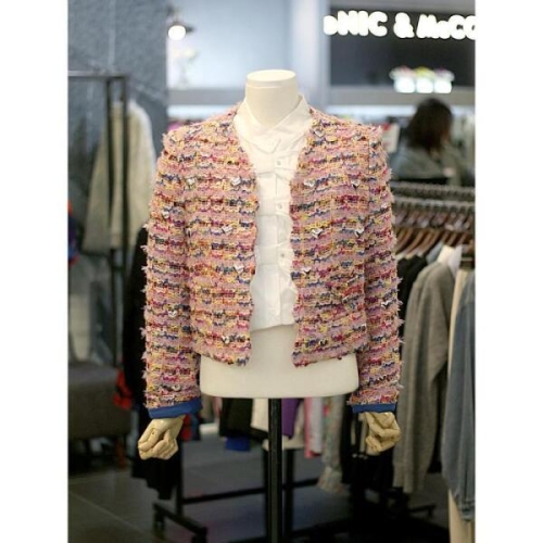 르니앤맥코이 세이브존03 하트 장식 오픈형 크롭 트위드 자켓 AQMN02JK002HJ_이미지