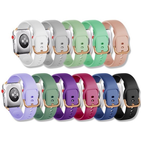 올웨이즈 비쉐르 애플워치 골드 버클 라운드 실리콘 밴드 스트랩 (38mm/40mm/41mm)