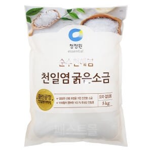 청정원 순수천혜염 <b>천일염</b> 굵은소금 5kg