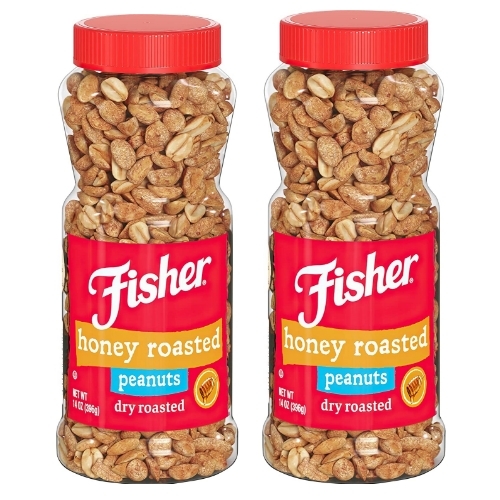 피셔 허니 로스티드 피넛 땅콩 14oz 396g 2팩 Honey Roasted Peanuts 396g 2개_이미지