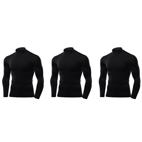 아르메데스 언더레이어 반목터틀 긴팔 무지테크핏 1+1+1 AR-53