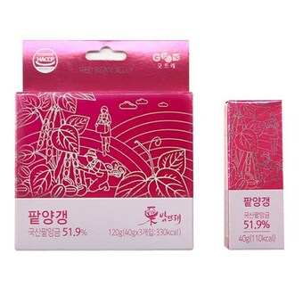 밤뜨래 팥<b>양갱</b> 3개입120g
