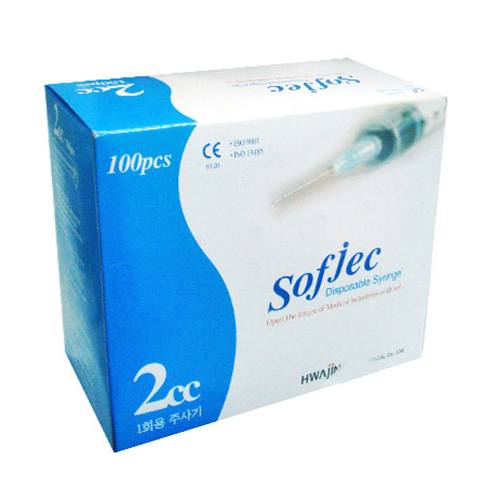화진메디칼 소프젝 주사기 (HJ-2) 2cc (100개)_이미지