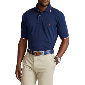 폴로랄프로렌 빅 앤 톨 팁드 메시 셔츠 뉴포트 네이비 153977332_이미지