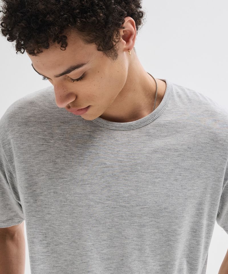 르아르 LEIRE 데일리룸 PICK 소프트 유넥 이너 티셔츠 그레이 L26SPTS01003 3163042_이미지