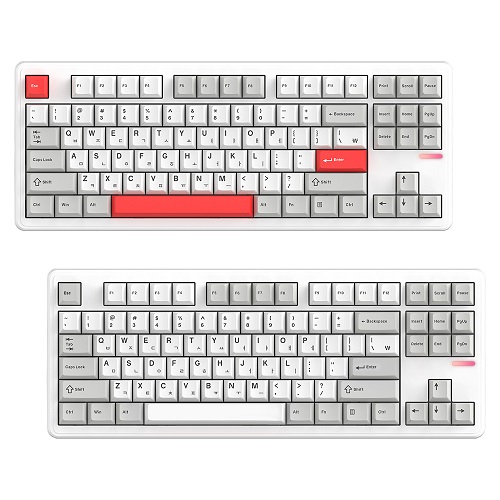 주연테크 긱스타 GKG87 유무선 기계식 화이트 (선셋)