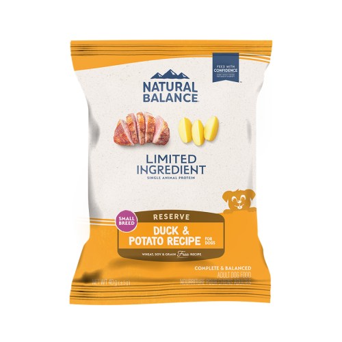 내추럴발란스 독 L.I 리저브 그레인프리 오리&감자 레시피 작은알 40g (1개)