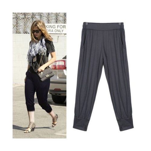  리빌모아 여자 트레이닝 심플 8부 배기핏 데일리 바지 SDW-PTS-SDK0576