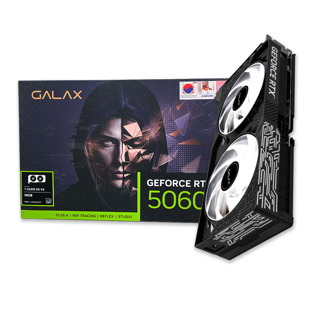 갤럭시 GALAX 지포스 RTX 5060 Ti BLACK OC V2 D7 16GB