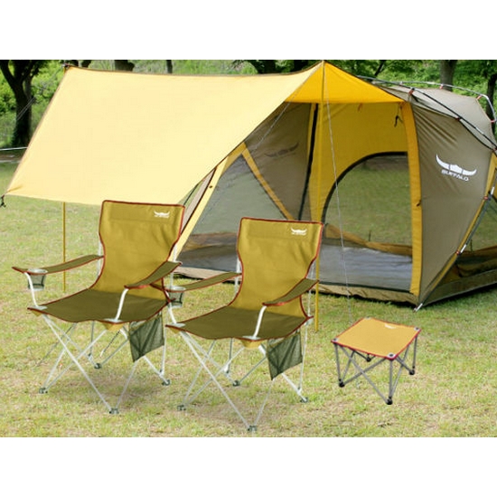 비에프엘 버팔로 파노라마 익스텐션 쉐이드 체어 세트 (뉴 와이드 캠핑체어 2개+다용도체어 1개 포함)_이미지
