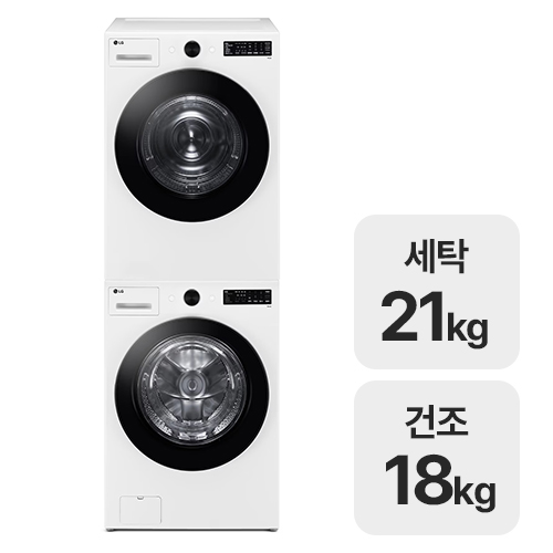 LG전자 트롬 오브제컬렉션 FG21WN + RG18WN