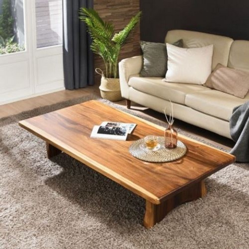 헤즈로 레스토 우드슬랩 원목 좌탁 거실 소파테이블 1200