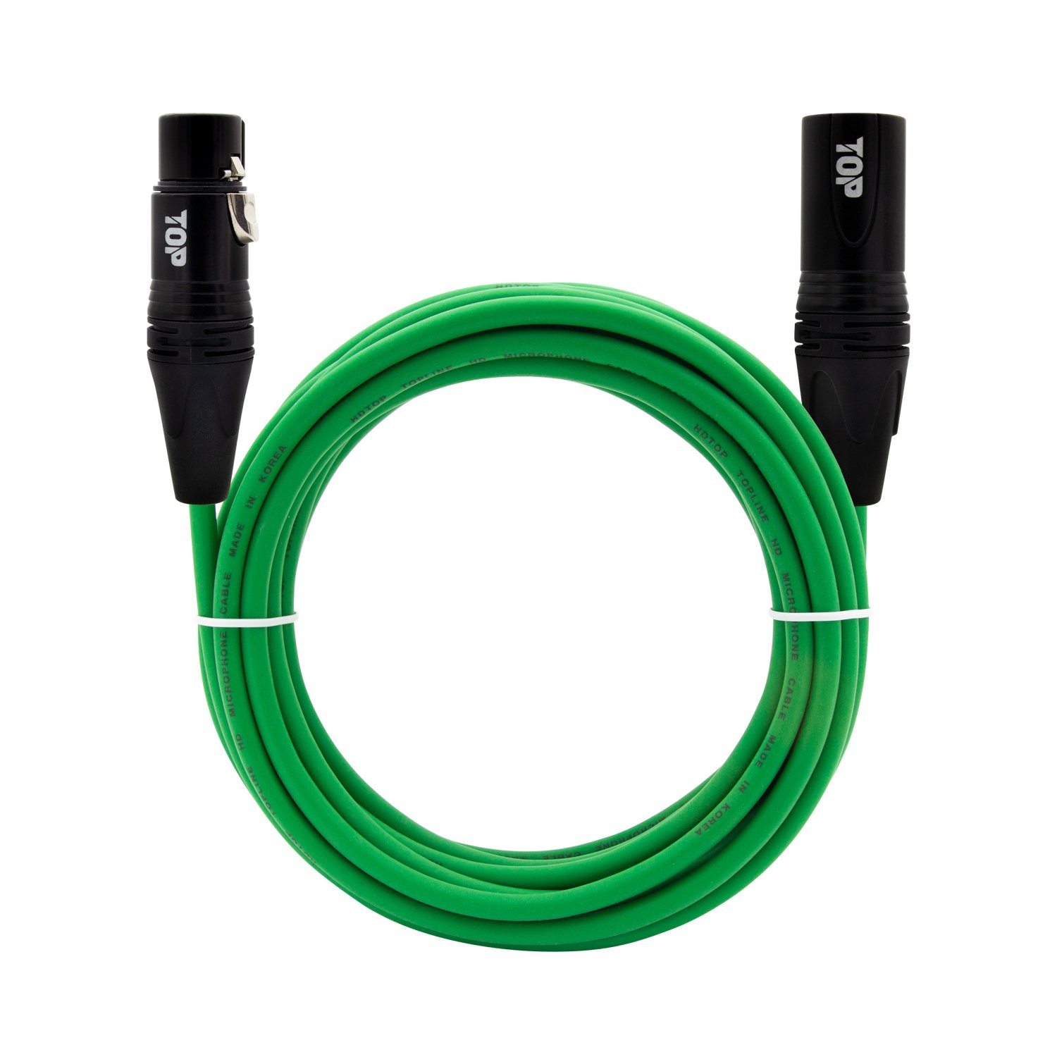 탑라인에이치디 HDTOP XLR 암 to 수 마이크 연장 케이블 블랙 그린 (30m, HT-TP6378)_이미지