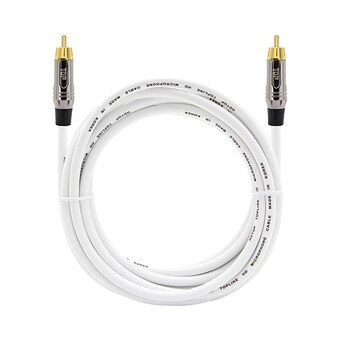 탑라인에이치디 HDTOP RCA MM <b>메탈</b>화이트 케이블